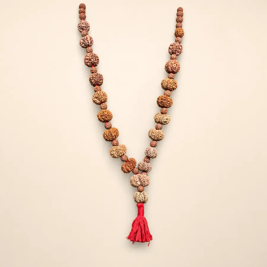 Gayatri Siddha Mala — custom rudraksha mala from Kathmandu