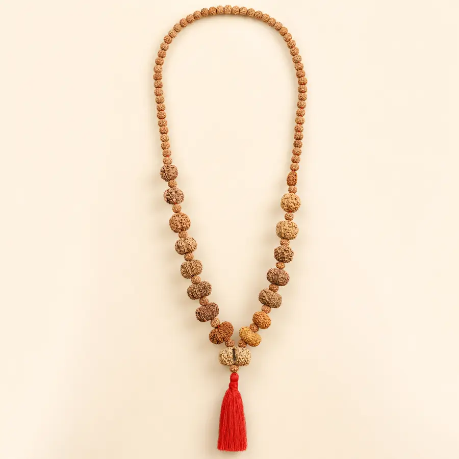 Sarva Siddha Mala — custom rudraksha mala from Kathmandu