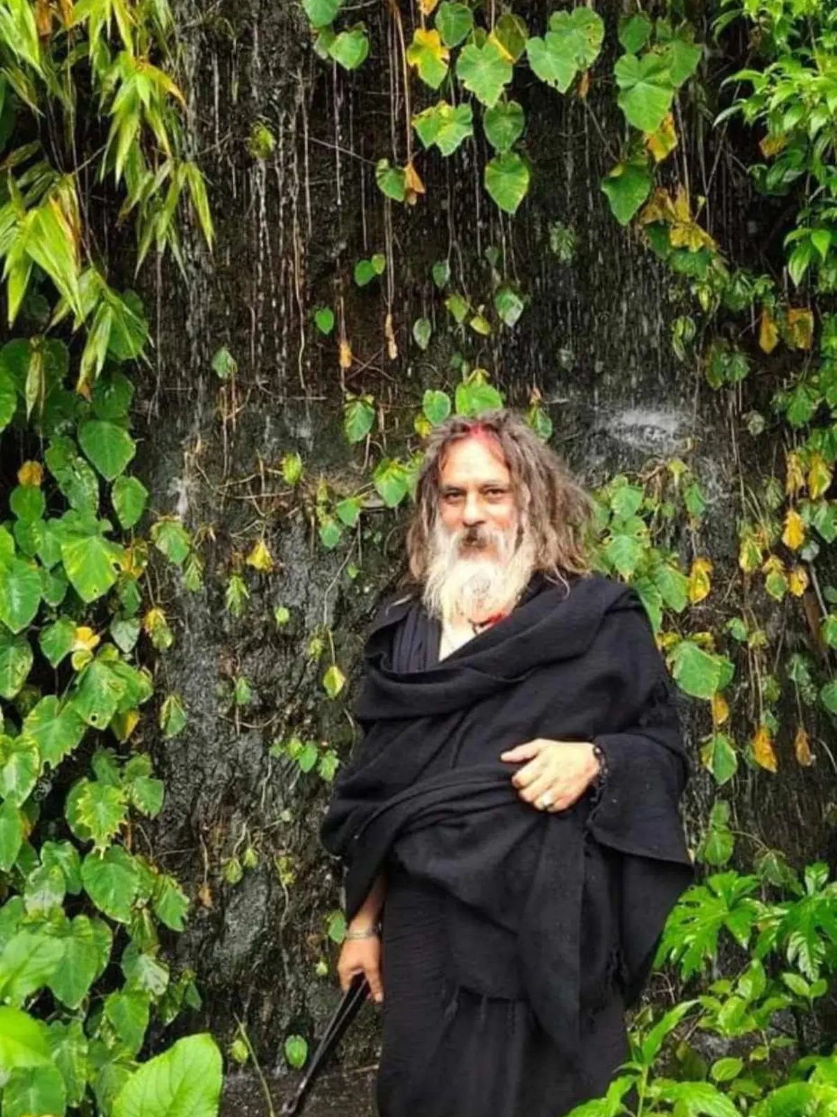 Baba in his ashram setting