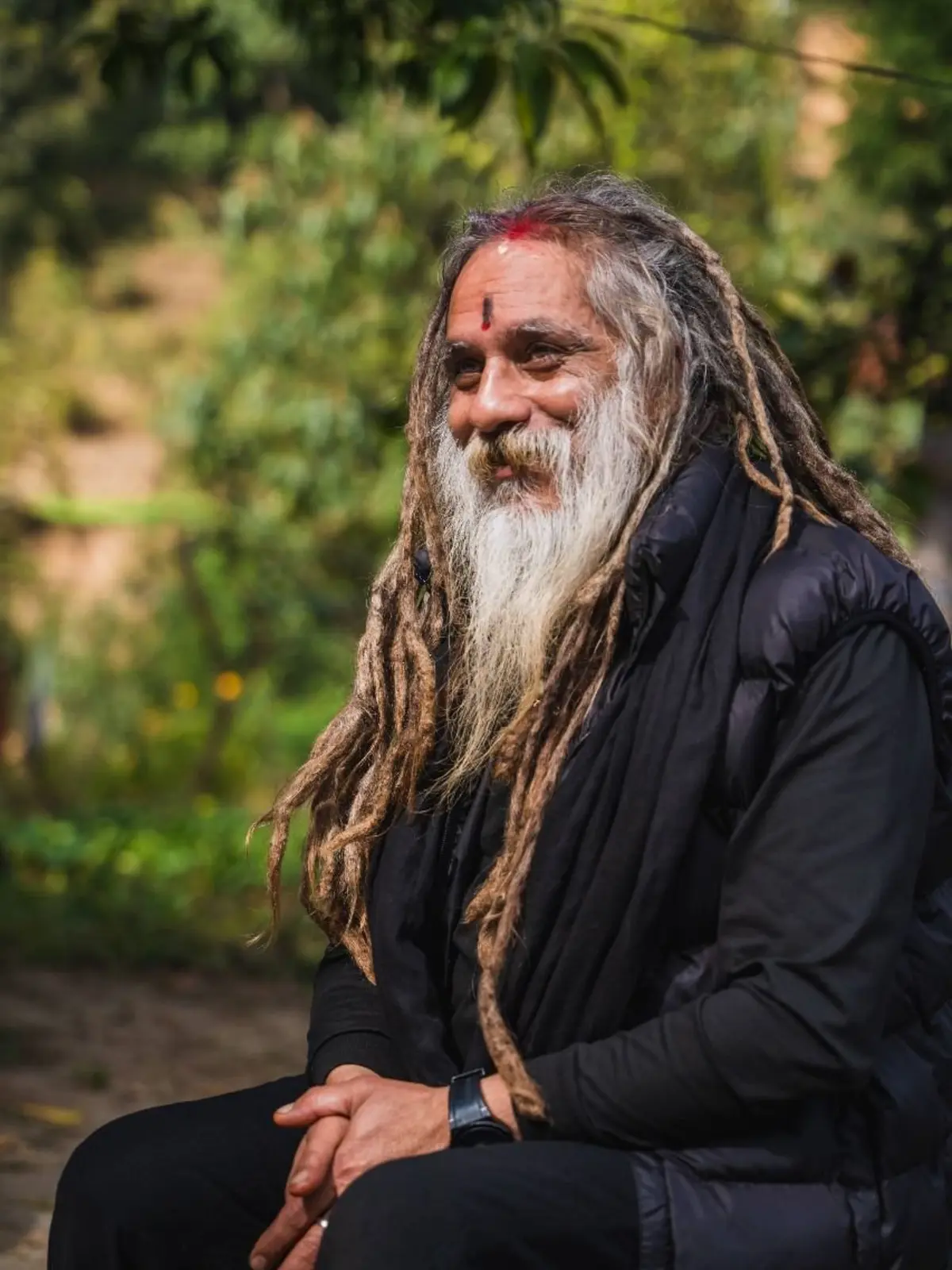 Baba, an Aghori sadhu in the Kathmandu Valley, who performs the Pran Pratishtha ritual for Rudraksha